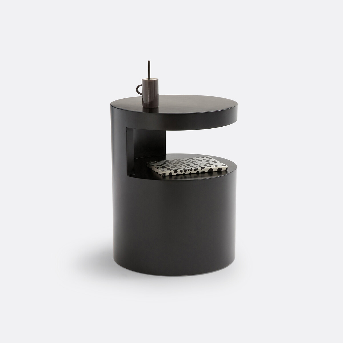 Newark Cylindrical Glossy Bedside Table