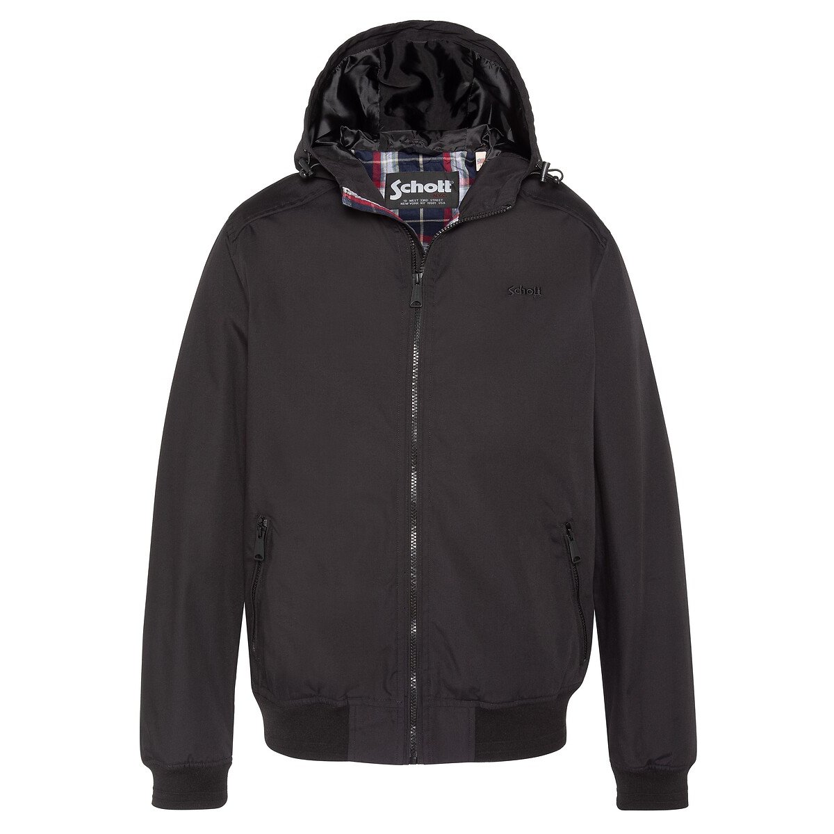 Schott Cabin Hooded Jacket Men's Black Medium