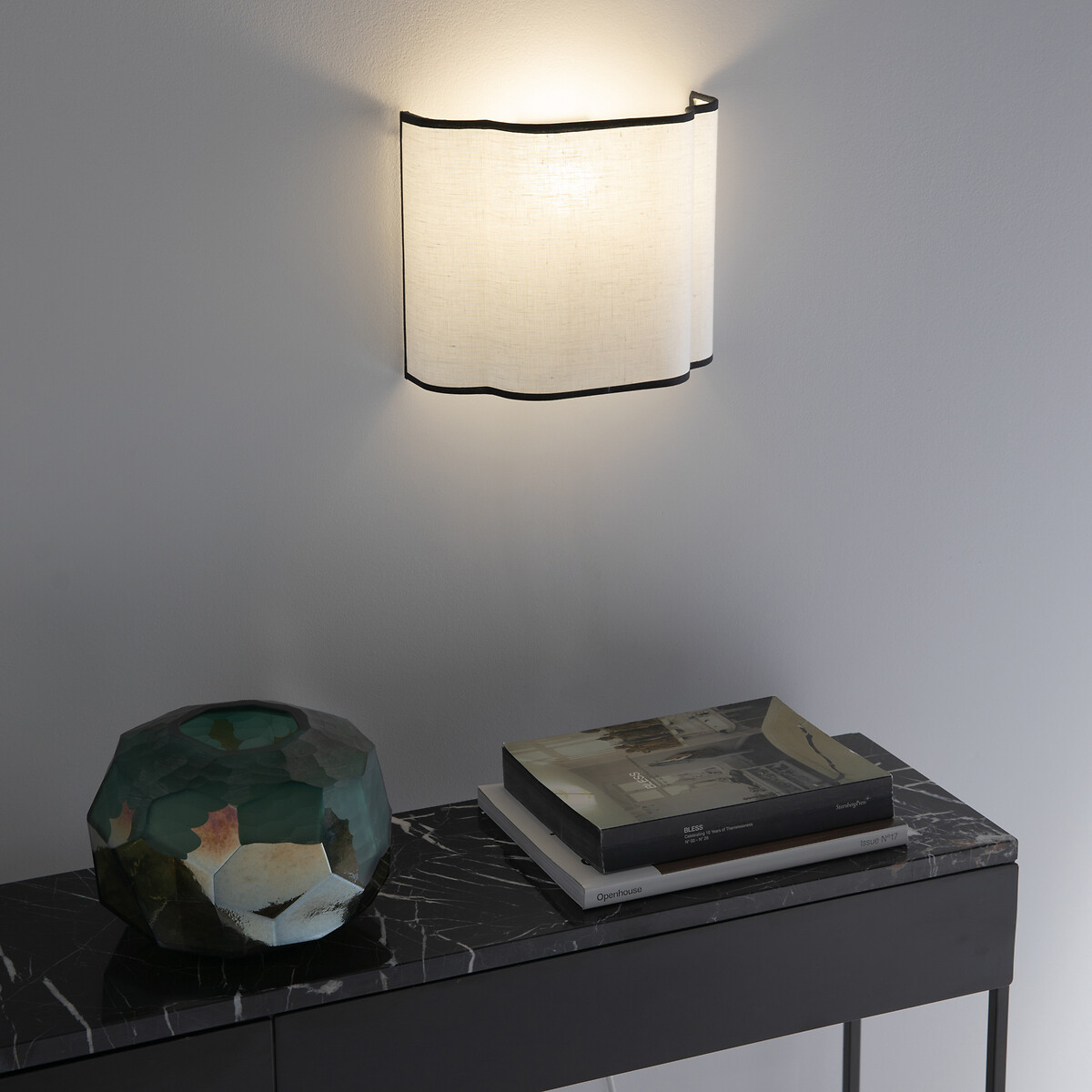 AM.PM Wandlamp in gewassen linnen, Suso