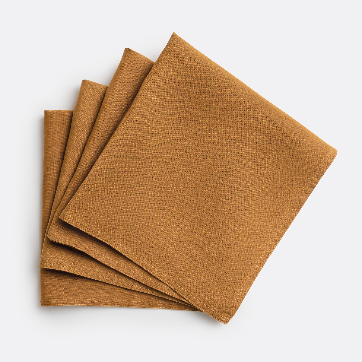 Lote de 4 servilletas de lino lavado Victorine. Talla 45 x 45 cm. Color