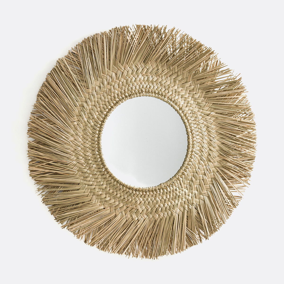 La Redoute Interieurs Loully 102XM Diameter Woven Grass Sunburst Mirror Unisex Natural