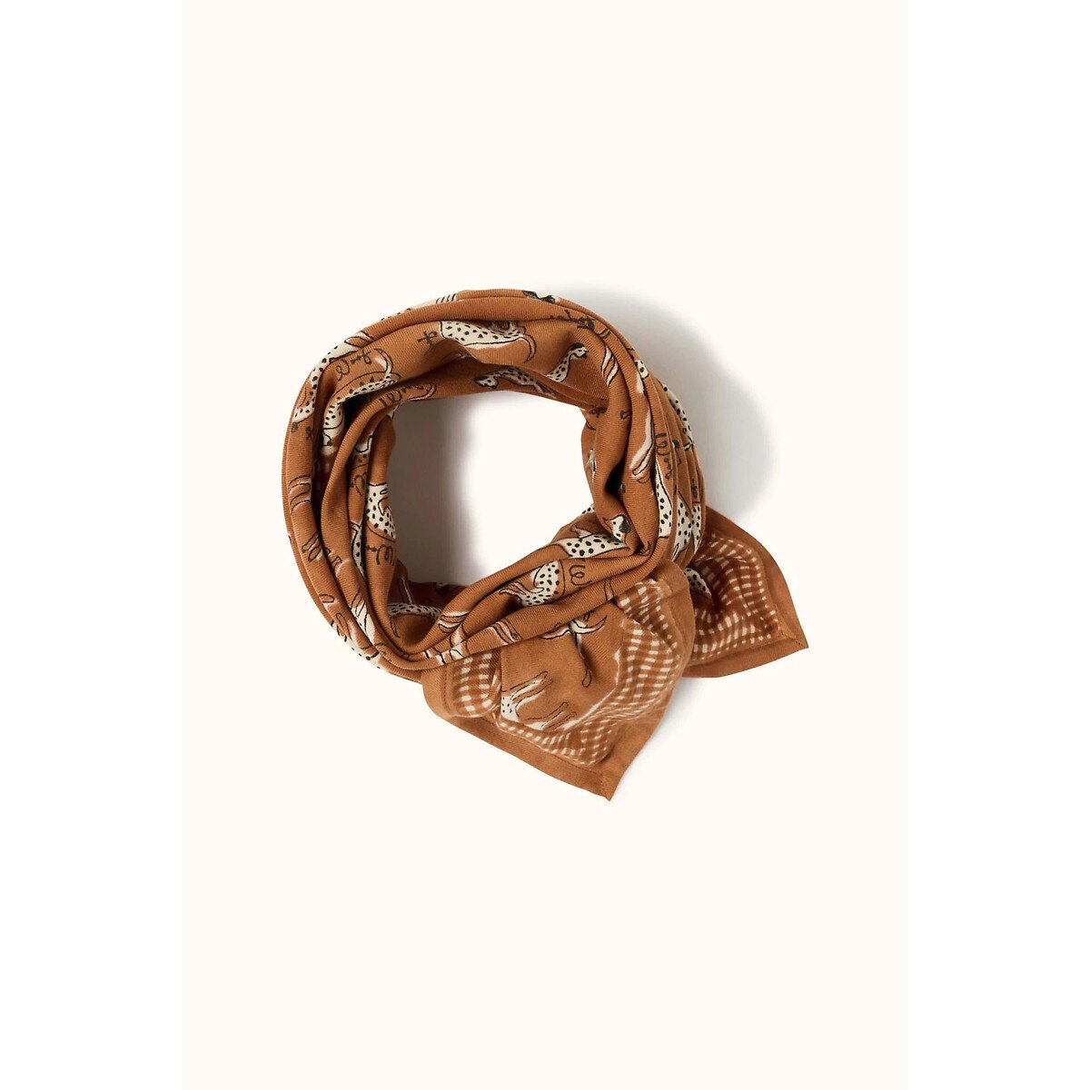 Apaches Collections Latika Printed Large Scarf Women's Brown Print