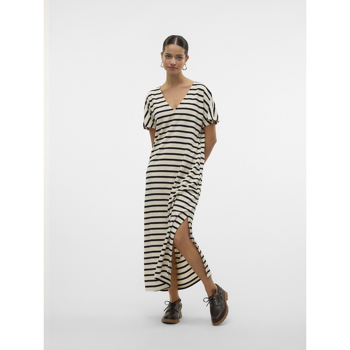 Vero Moda Lange Gestreepte Jurk
