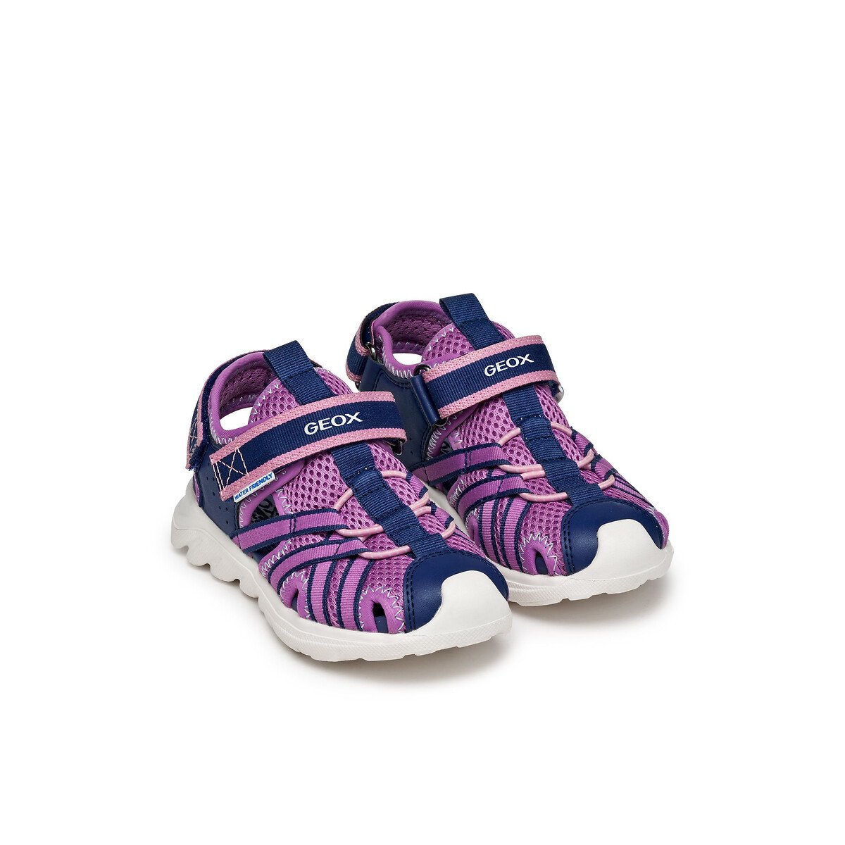 Geox Airadyum Closed Sandals, Water Friendly Navy Blue/Purple Size 37 (4) Kids