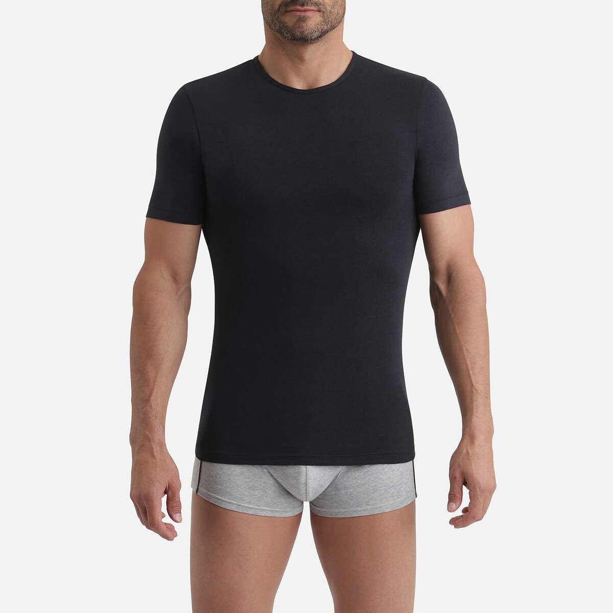 Dim Thermal Crew Neck T-Shirt Men's Black Extra Large