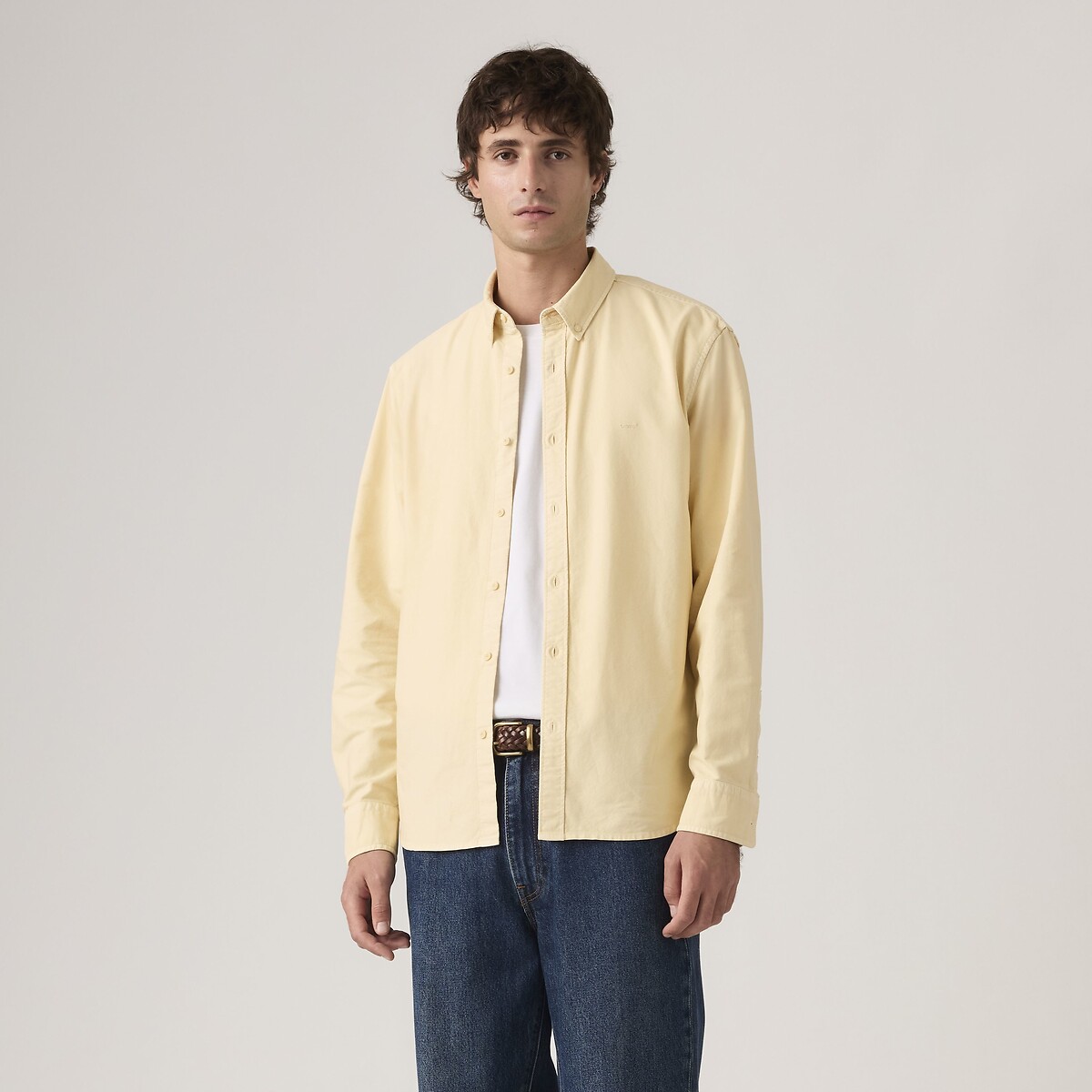 Levi's Relaxed Oxford Shirt With Button-Down Collar Men's Ivory Xxl