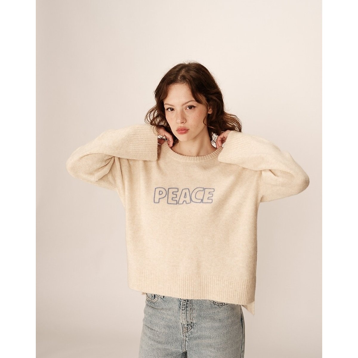 Pull maniche lunghe, scritta ricamata PACIFICO - GRACE & MILA - Modalova