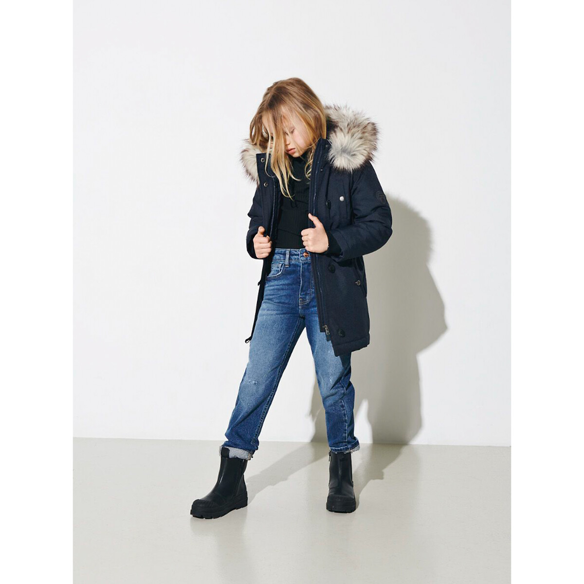Kids Only Navy Blue Hooded Parka 14Y (156Cm)