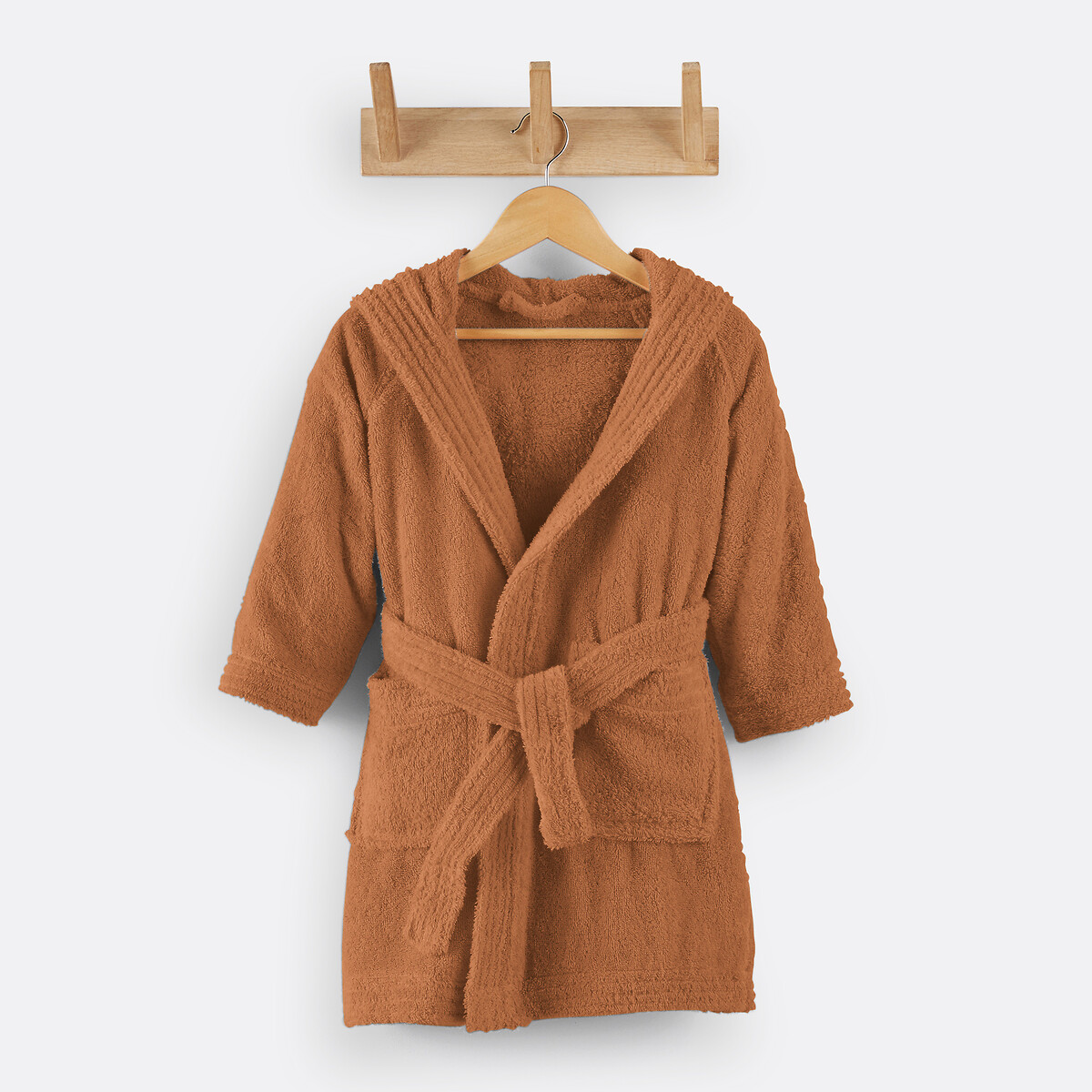 La Redoute Interieurs Scenario Child’s Hooded Bathrobe Unisex Caramel Size 8