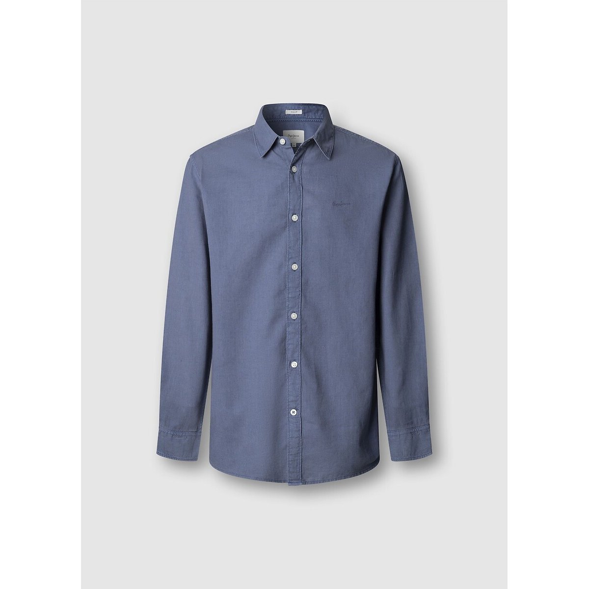 Pepe Jeans Payton Linen Blend Shirt Men's Faded Blue Extra Large