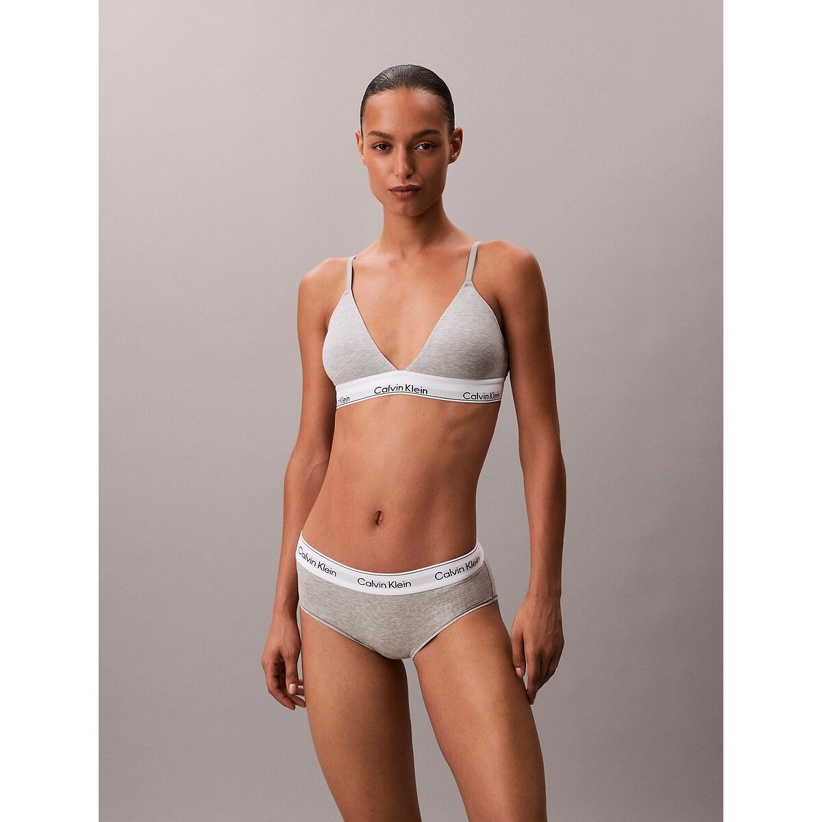 Calvin Klein Underwear Icon Cotton Modal Triangle Bra Women's Grey Small