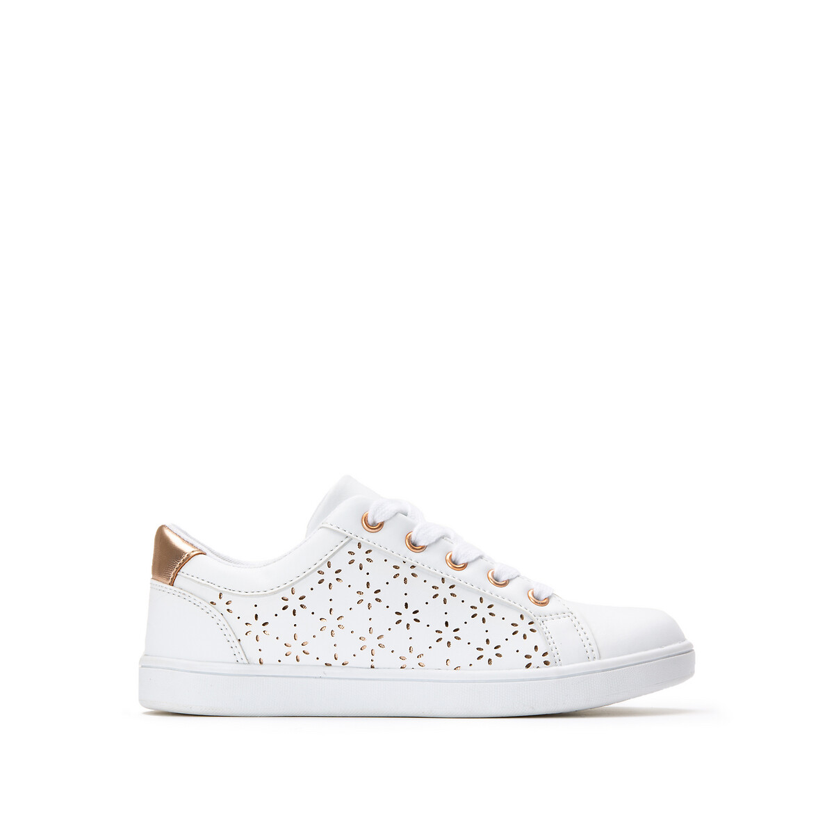 Geperforeerde sneakers met veters