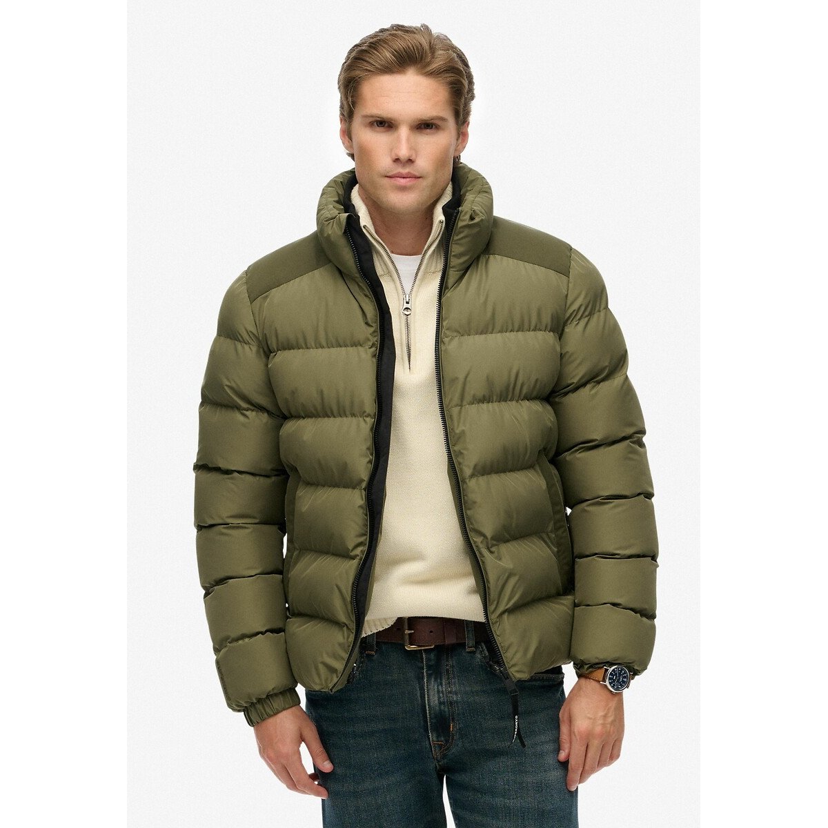 Superdry Sports Non-Hooded Padded Jacket Men's Olive Green Medium