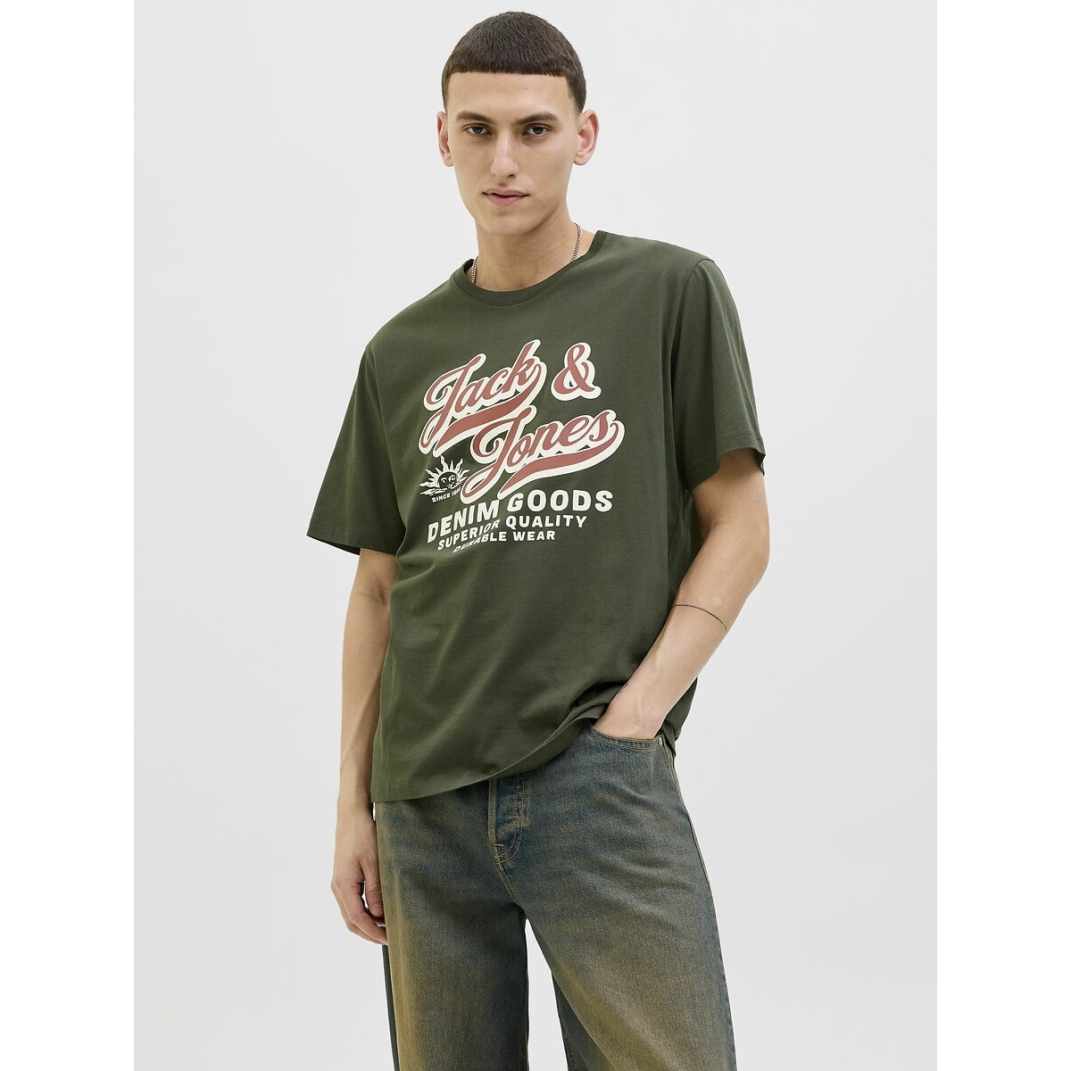 Jack & Jones Shirt met ronde hals JJELOGO TEE SS O-NECK 2 COL AW25 SN