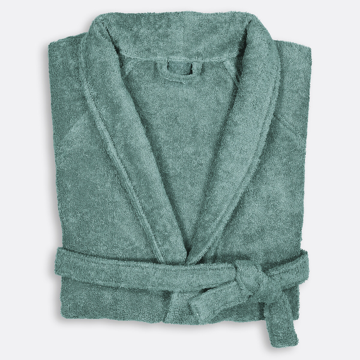 La Redoute Interieurs Haxel 450G/M² Terry Towelling Bathrobe With Shawl Collar Unisex Eucalyptus 6/8