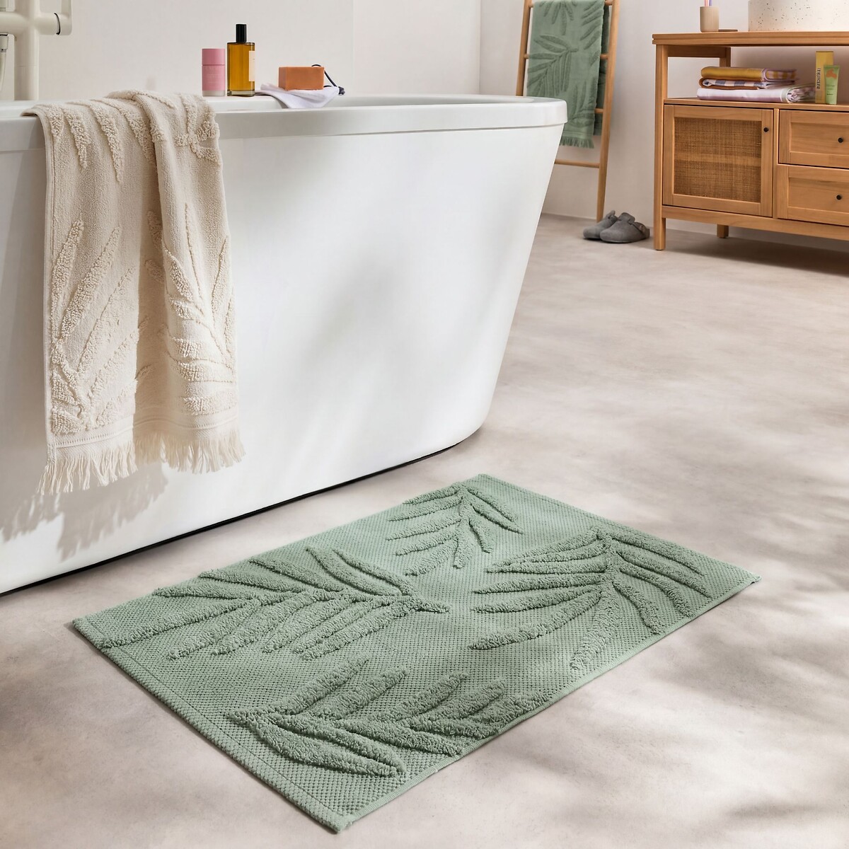 Tapis De Bain Tissé Et Tufté, En Coton Recyclé, JOBE — vue 3