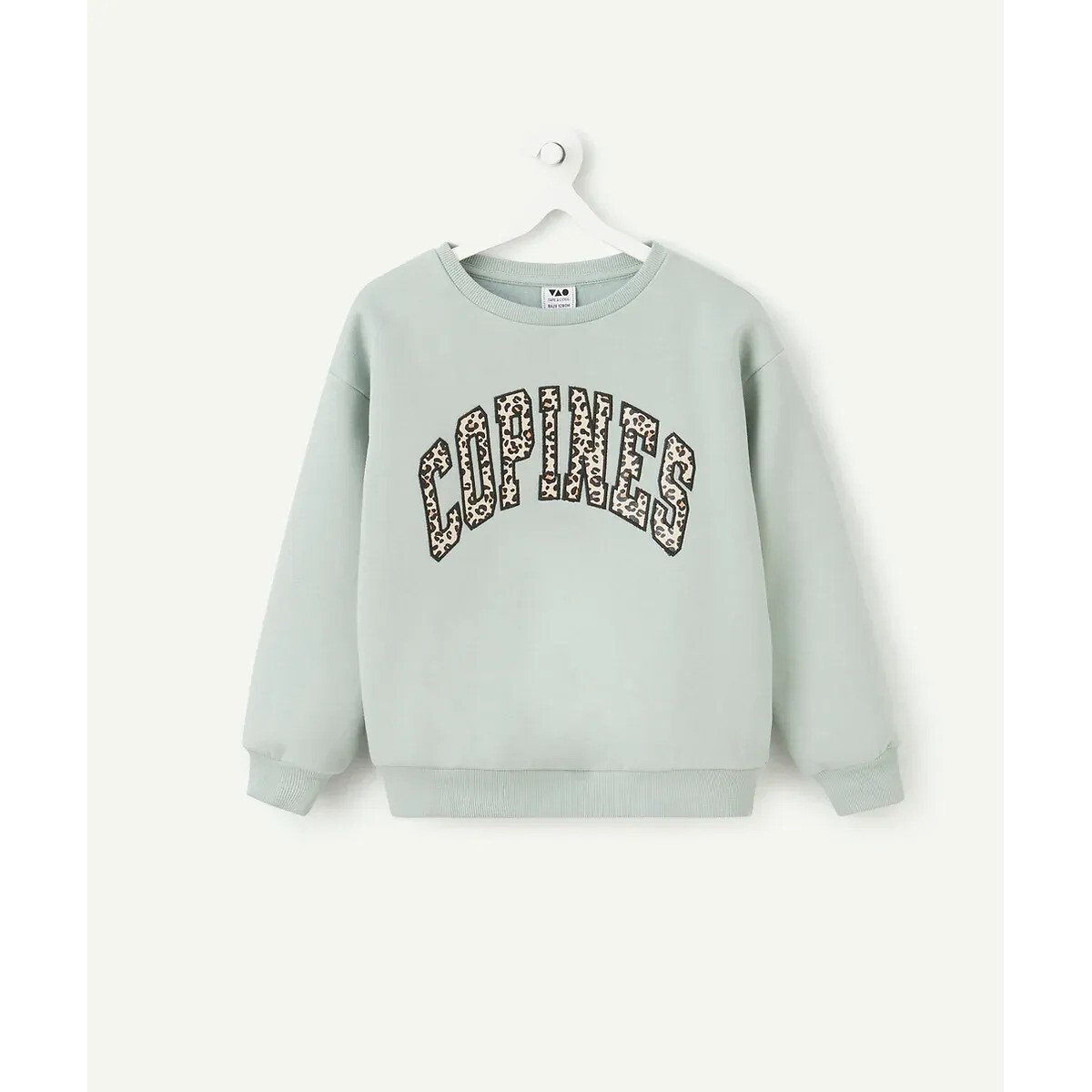 Sweater met ronde hals en luipaardprint