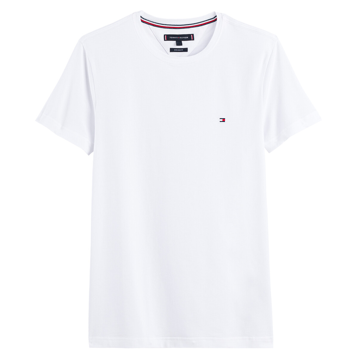 Tommy Hilfiger Core Stretch Cotton T-Shirt In Slim Fit With Crew Neck Men's White Medium