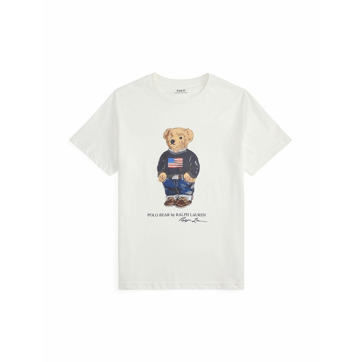 Polo Ralph Lauren Camiseta de manga corta. Talla 8 años. Color Blanco