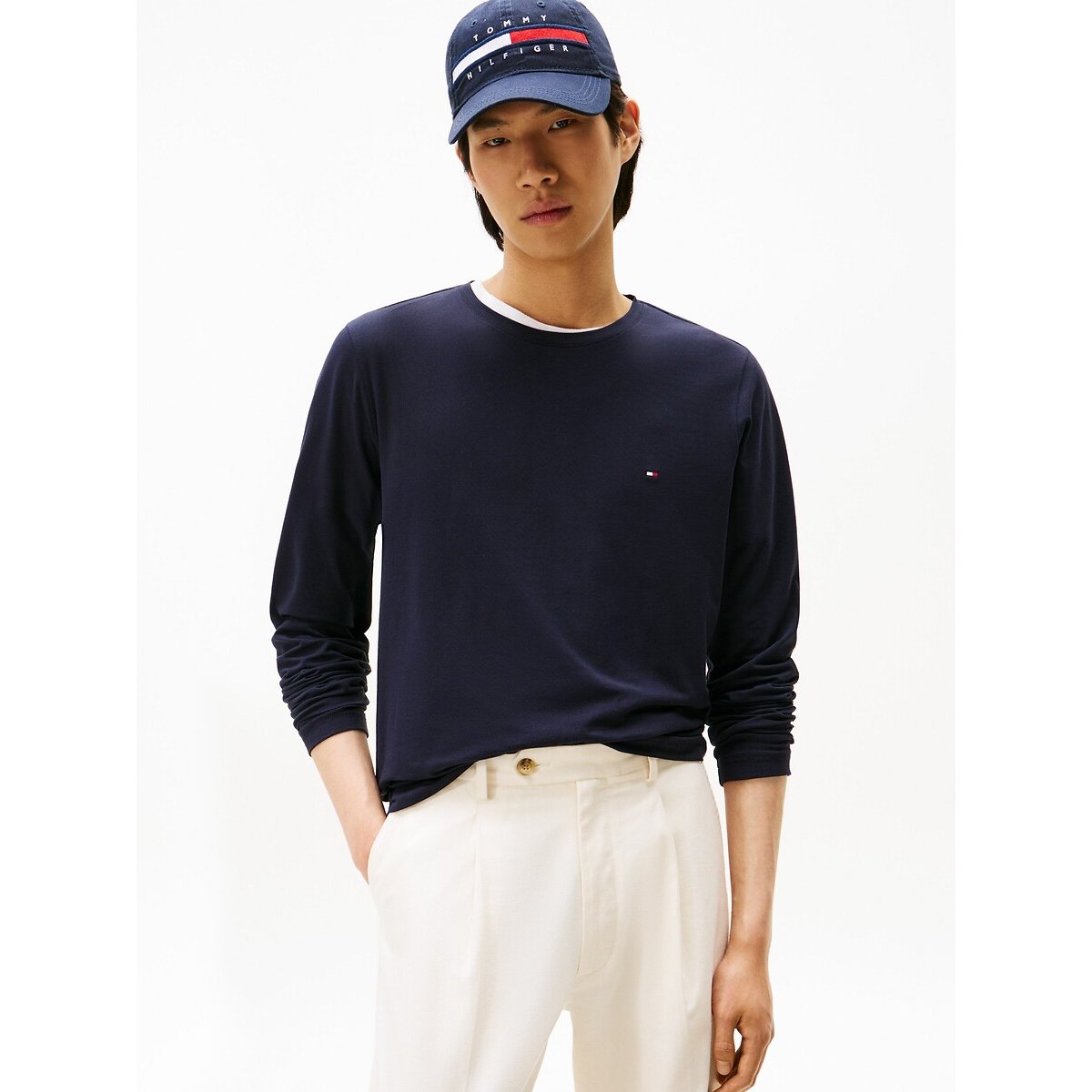 TOMMY HILFIGER Camiseta de manga larga slim fit stretch. Color