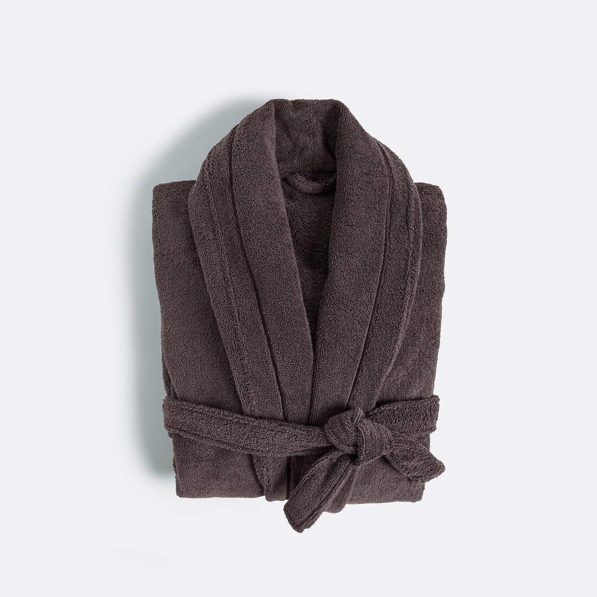 La Redoute Interieurs Victor Shawl Bathrobe In Combed Cotton 400G/M2 Unisex Graphite 14/16