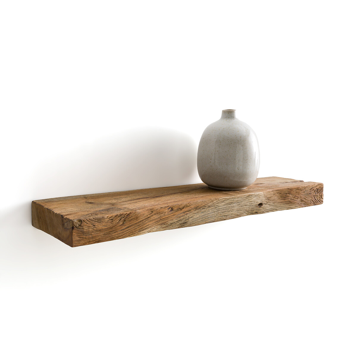Estante de pared de teca maciza, al. 60 cm, Ghana. Talla Única. Color Beige