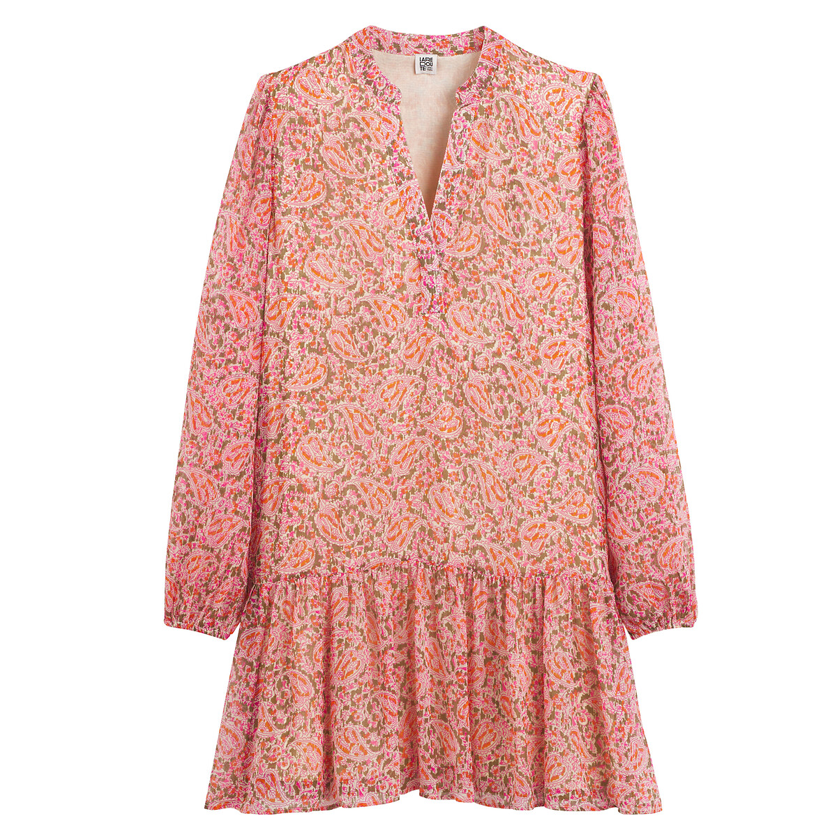 LA REDOUTE COLLECTIONS Korte wijde jurk, lange mouwen