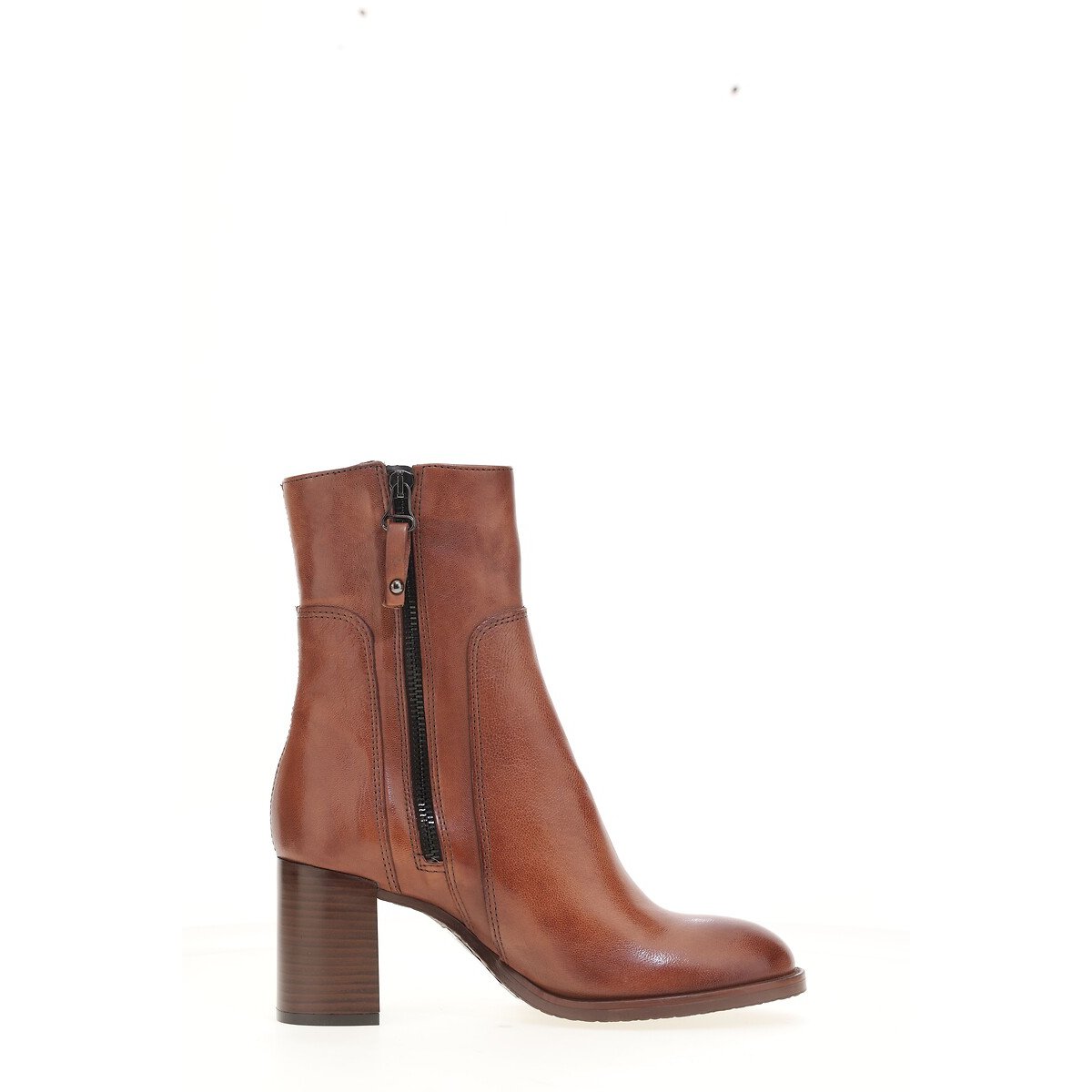 Mjus Ultra Soft Leather Ankle Boots Women's Cognac Size 40 (6.5)