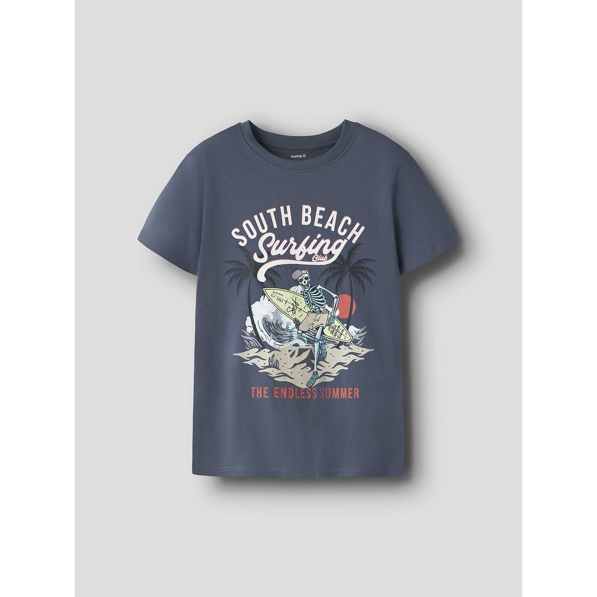 Name It Printed Short Sleeve T-Shirt Navy Blue Size 13