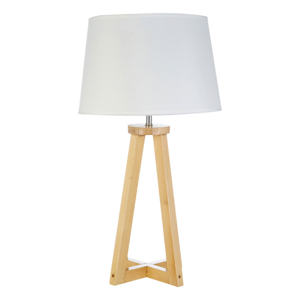 So'home Unisex Natural Wooden Base With White Shade Table Lamp