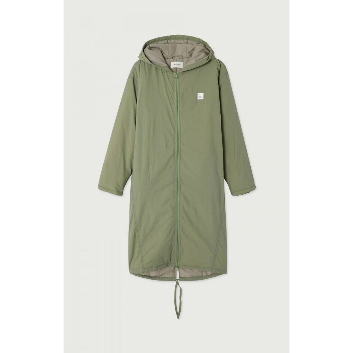 Parka comprida com fecho e capuz, ZOTCITY, American Vintage