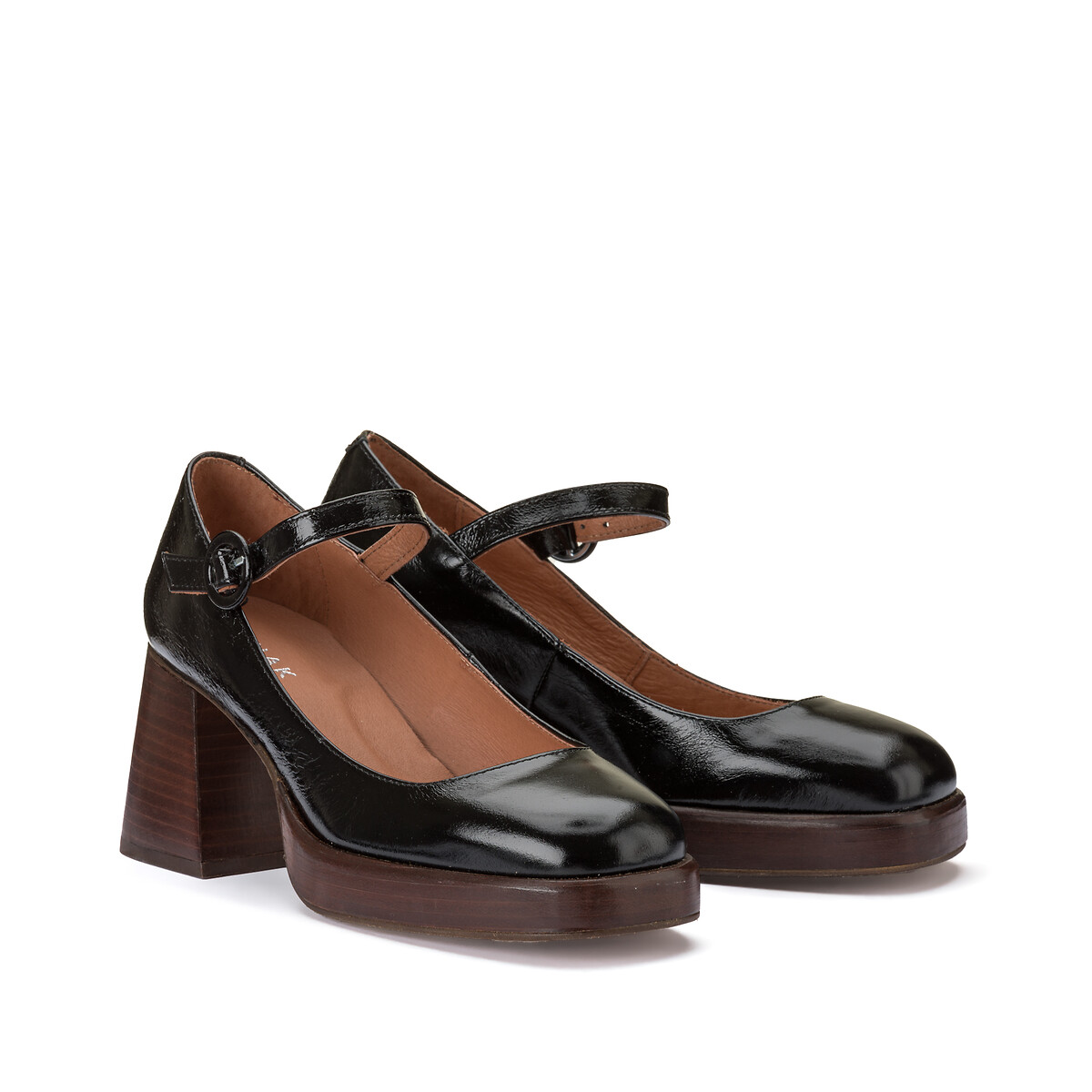 Jonak Boubou Heeled Mary Janes In Leather Women's Black Size 40 (6.5)