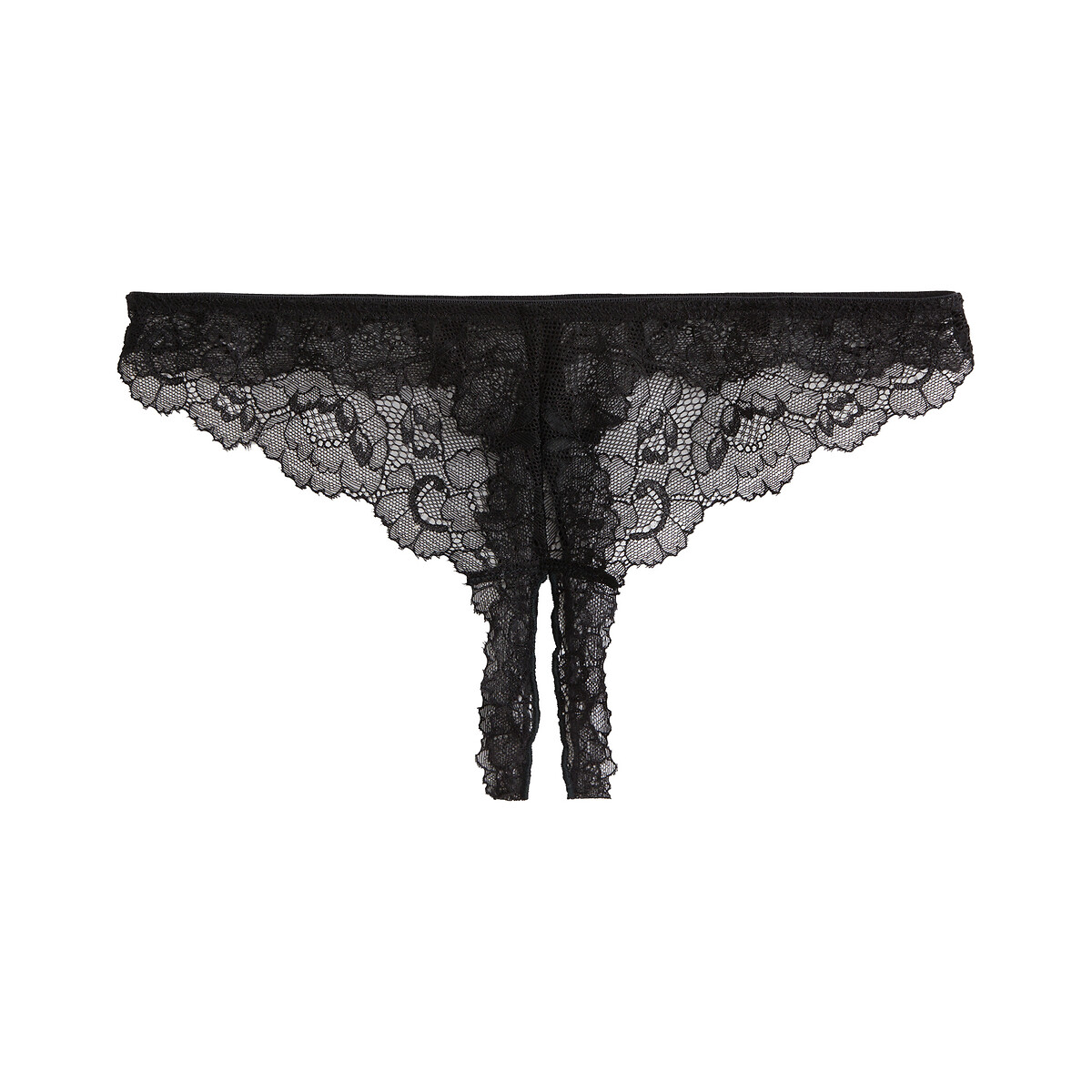 Lace Crotchless Thong