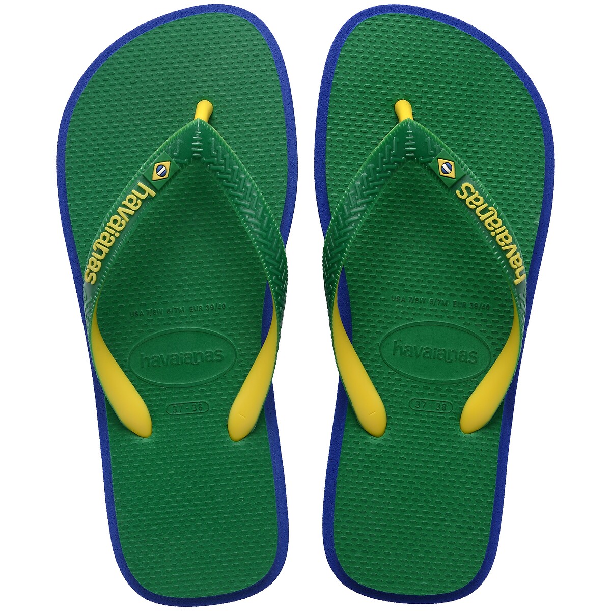 Havaianas Hav Brasil Twist Flip Flops Women's Green Size 45