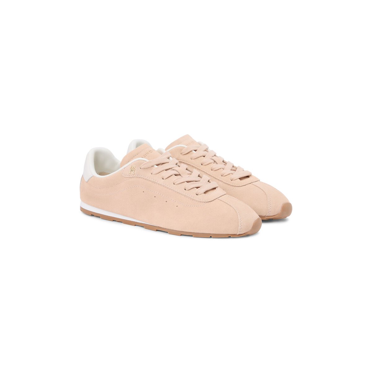 Tommy Hilfiger Bella Lw Runner Suede Trainers Women's Beige Size 38 (5)
