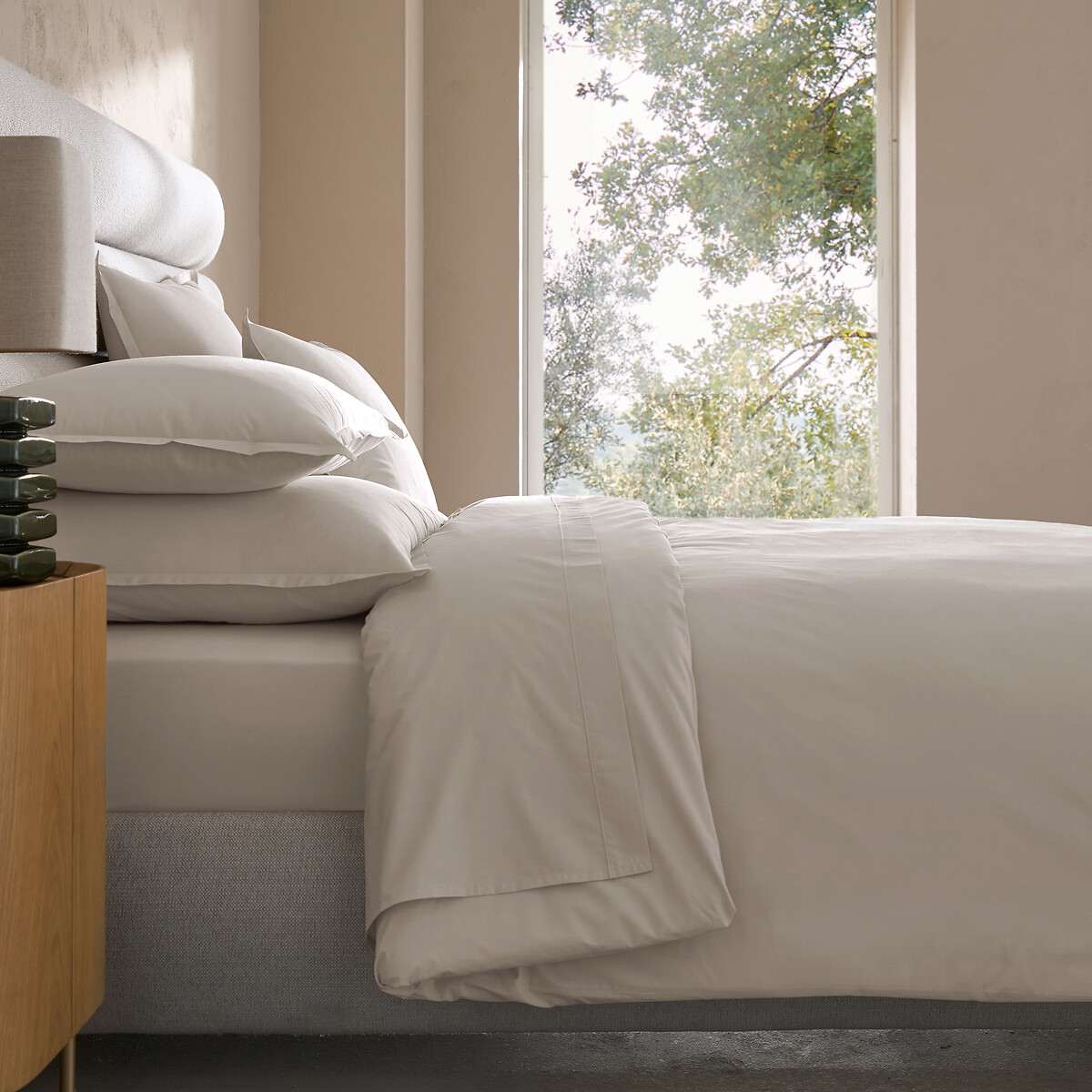 Am.pm Veneto Cotton Percale Duvet Cover Unisex Greige Superking (260X240cm)