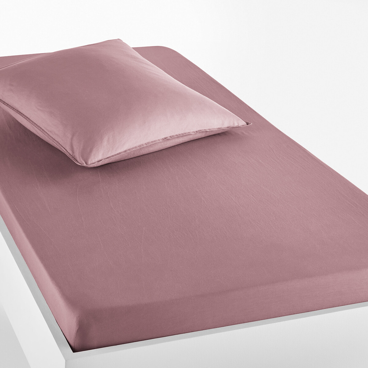 La Redoute Interieurs Scenario 100% Washed Cotton Fitted Sheet Unisex Fig Single (90X190cm) Kids