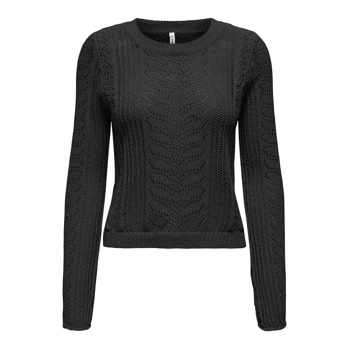 Only Women's Black Crew Neck Jumper Small