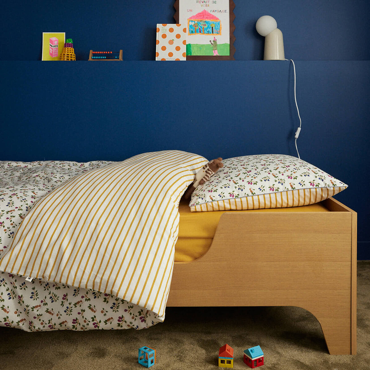 PETIT BATEAU x LA REDOUTE INTERIEURS Bedset in bio perkalkatoen