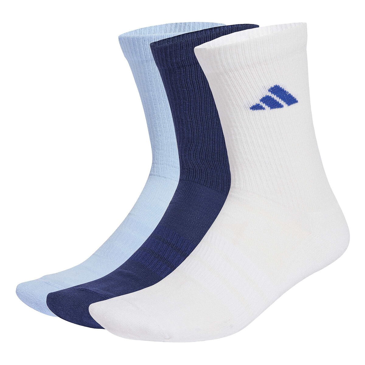 Adidas Performance Pack Of 3 Pairs Of Crew Socks Men's Blue+White+Navy Xxl