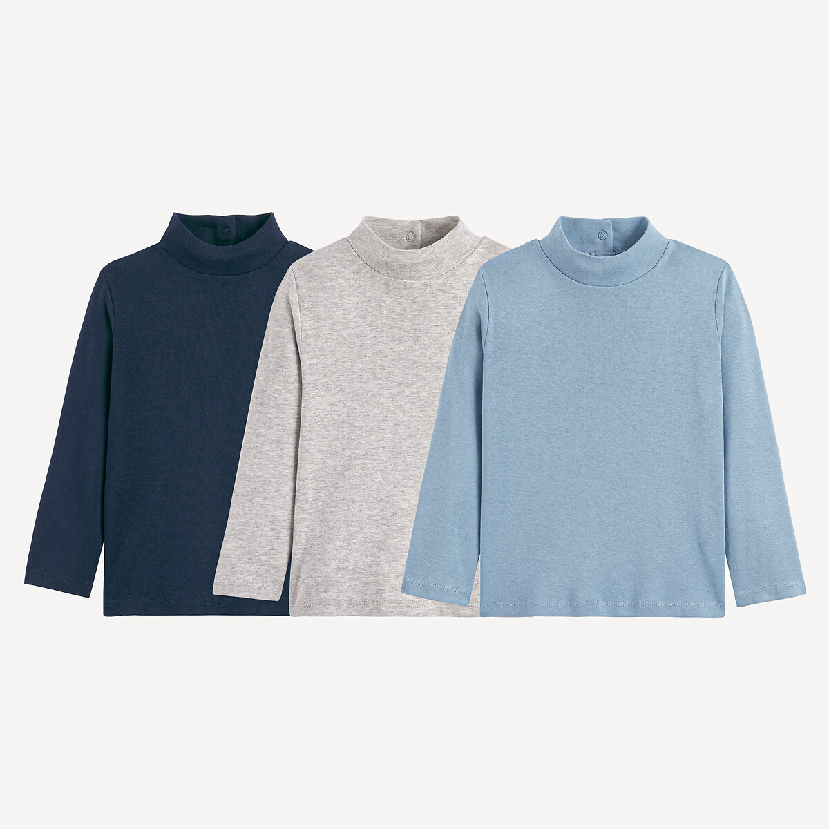 Lot de 3 sous-pulls, col montant