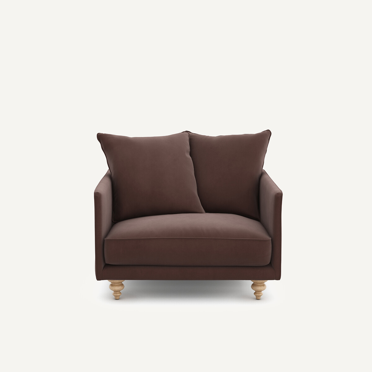 Fauteuil en velours de lin, LAZARE