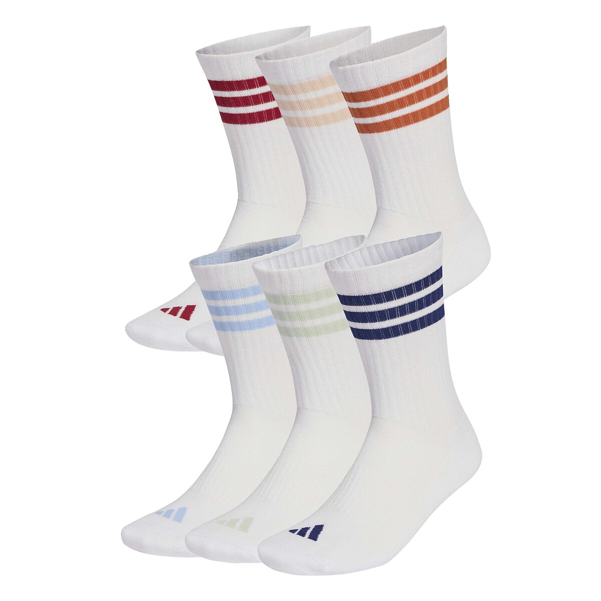 Adidas Performance Pack Of 6 Pairs Of Crew Socks Men's Multi-Coloured Xl+