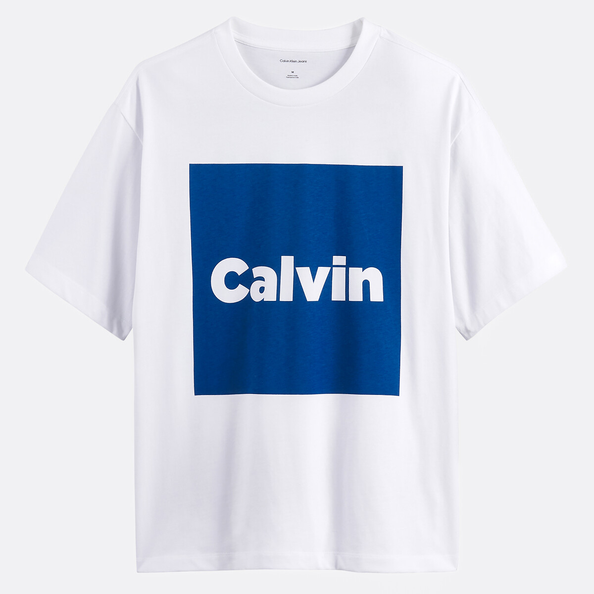 Calvin Klein Graphic Box Logo Short Sleeve T-Shirt Men's White Large
