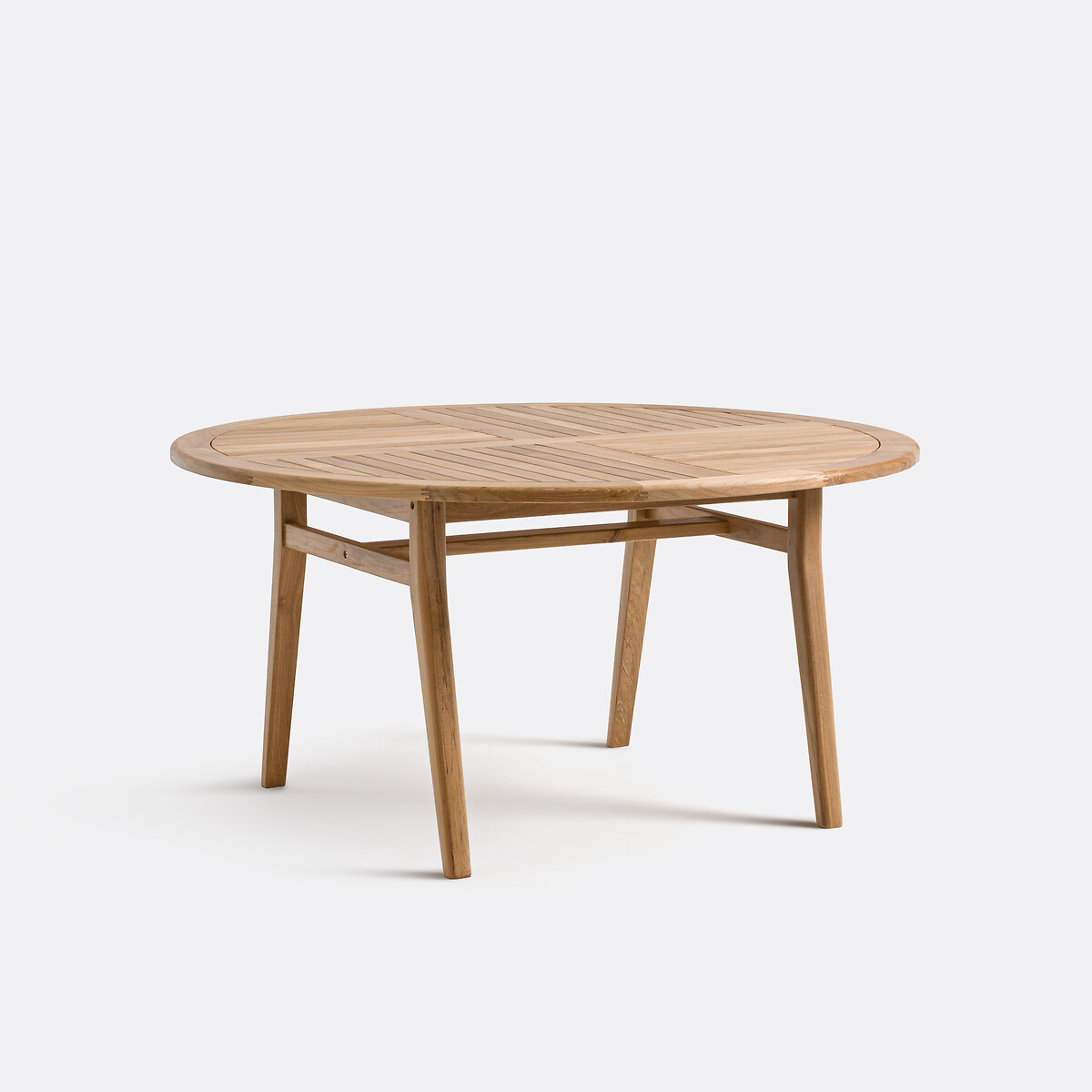 Table ronde de jardin en teck massif, Anami