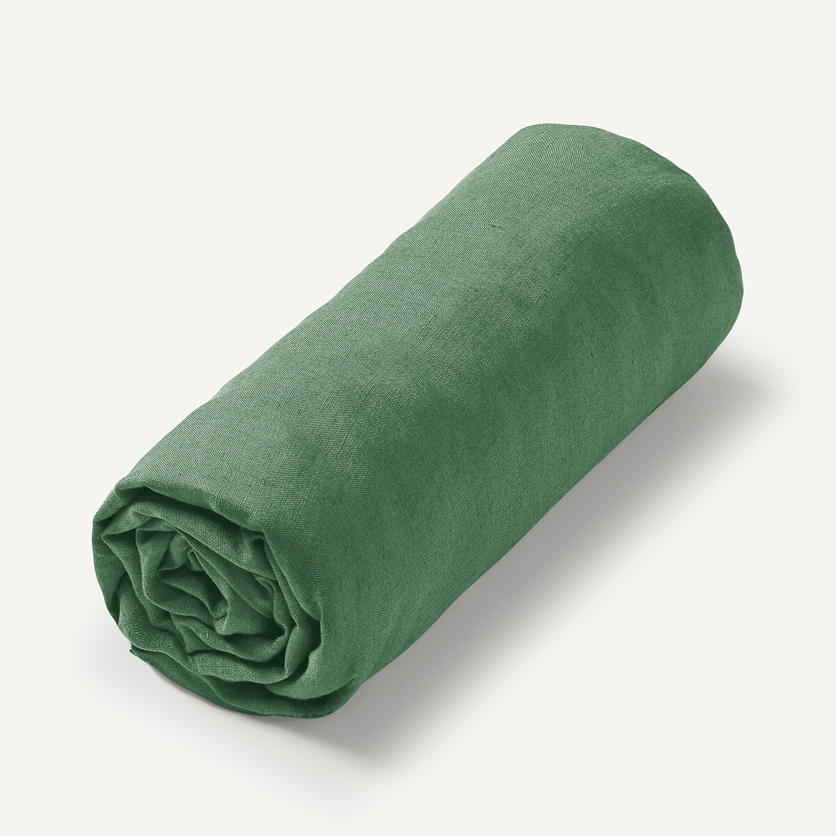 Am.pm Elina Washed Linen Child's Fitted Sheet Unisex Green Single (90X190cm)