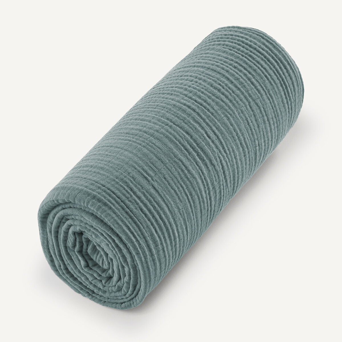 Am.pm Yafa Organic Cotton Muslin Child's Fitted Sheet Unisex Persian Blue Single (90X190cm)