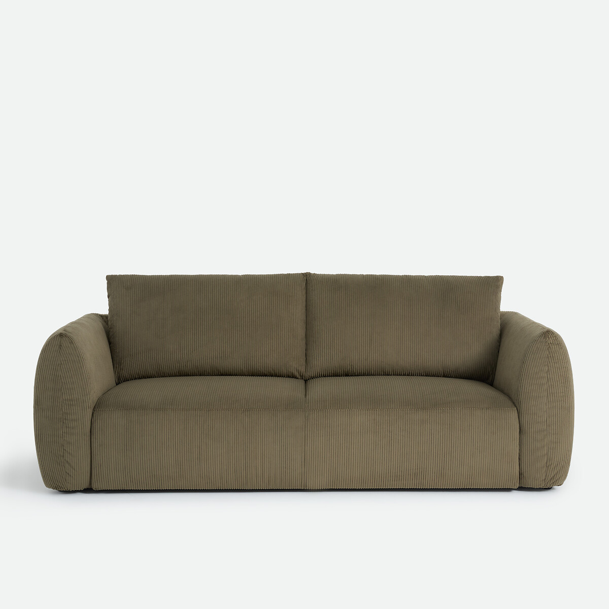 LA REDOUTE INTERIEURS Canap&eacute; droit, 3 ou 4 places, en velours c&ocirc;tel&eacute; moyennes c&ocirc;tes, EDITH