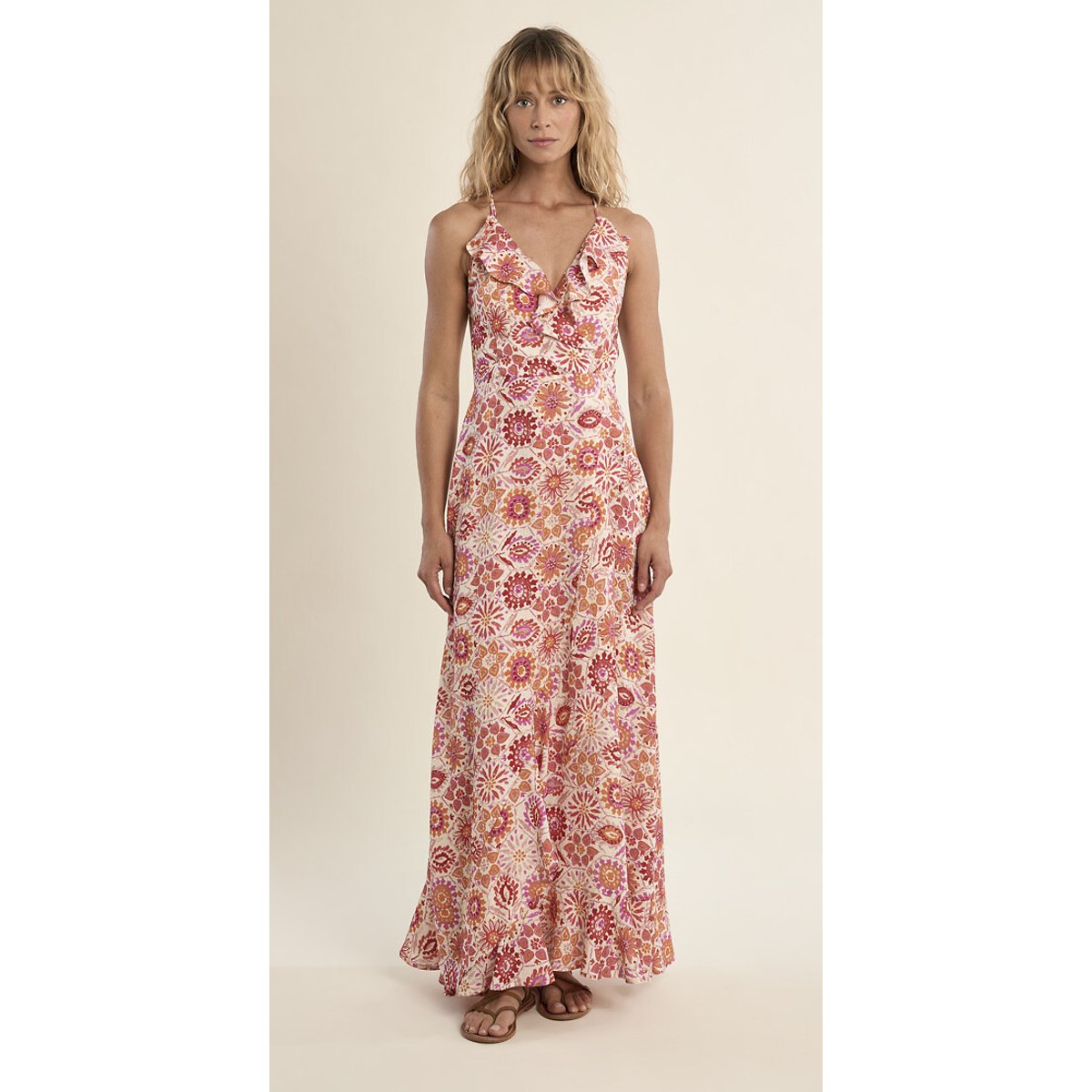 Molly Bracken Printed Cami Maxi Dress Women's Multi-Coloured Large