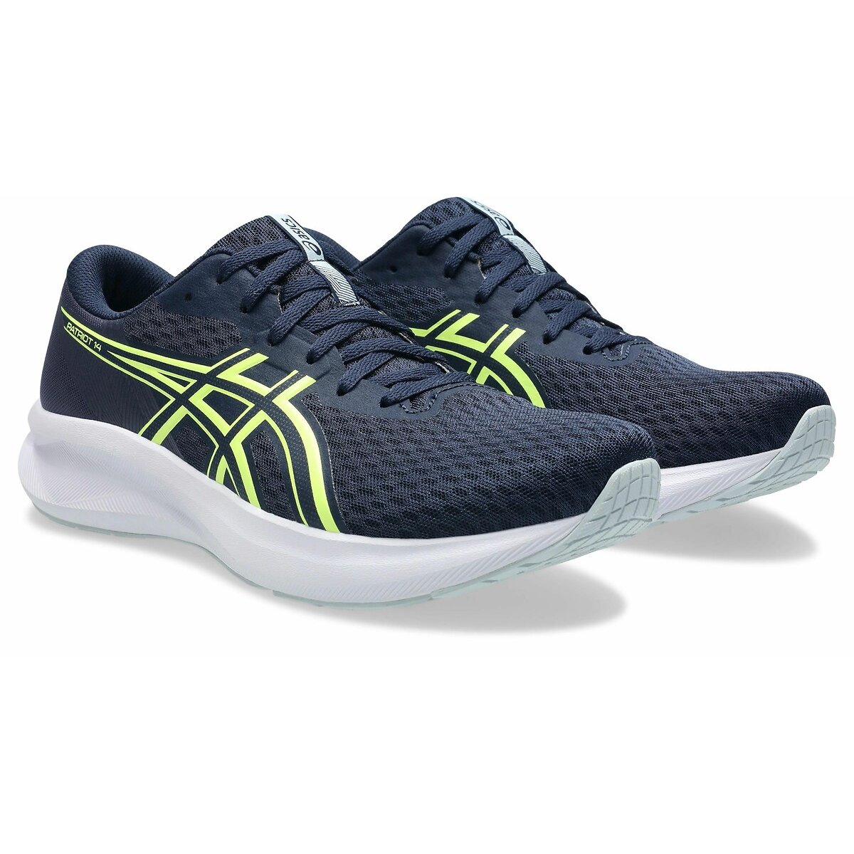 Asics Patriot 14 Trainers Men's Navy Blue/Yellow Size 39